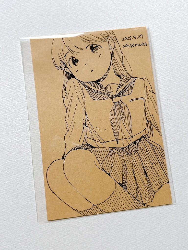 ドローイング「すわる」