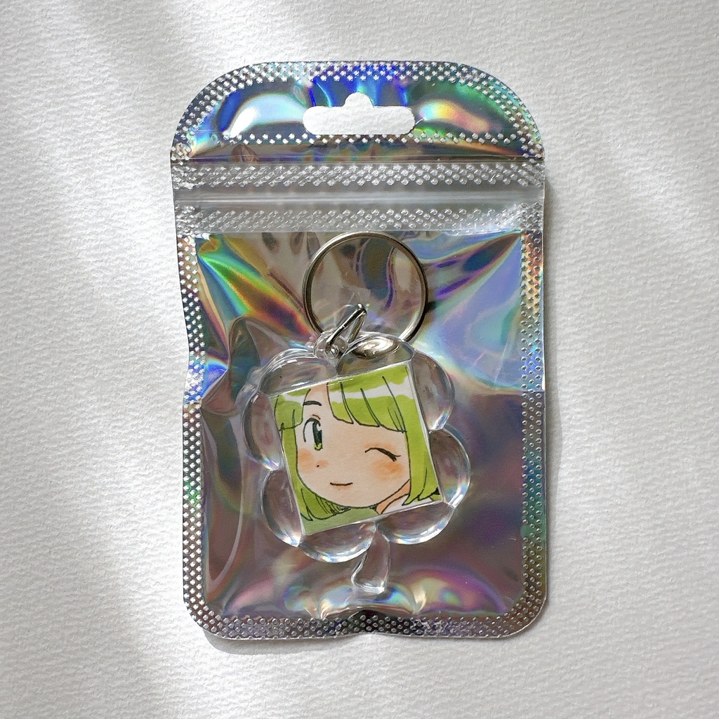 原画キーホルダー(クローバー・ウインク)