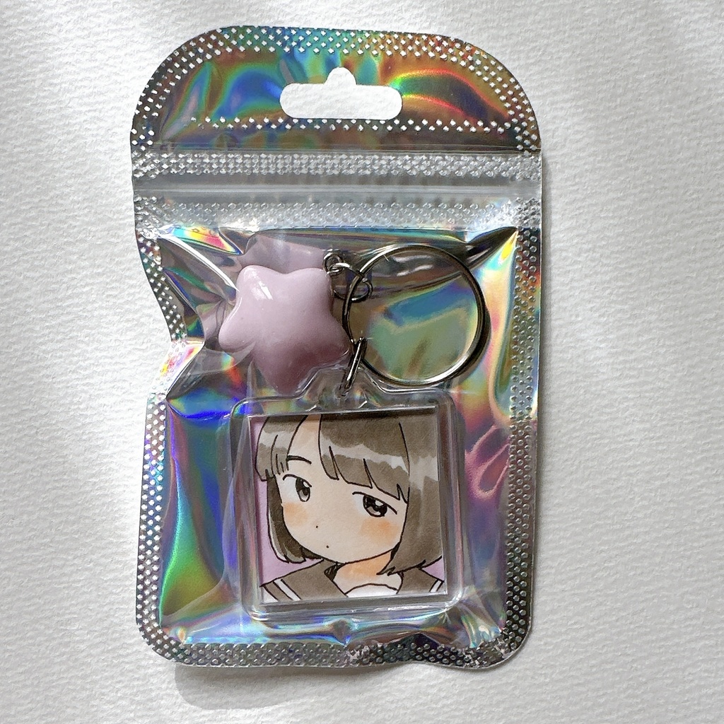 原画キーホルダー(むらさき)
