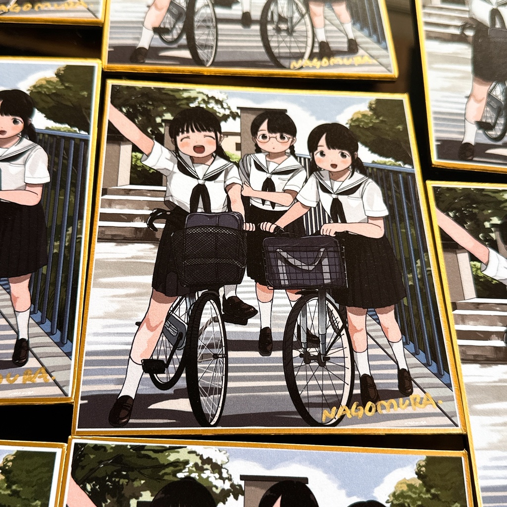 直筆サイン入りプリントミニ色紙