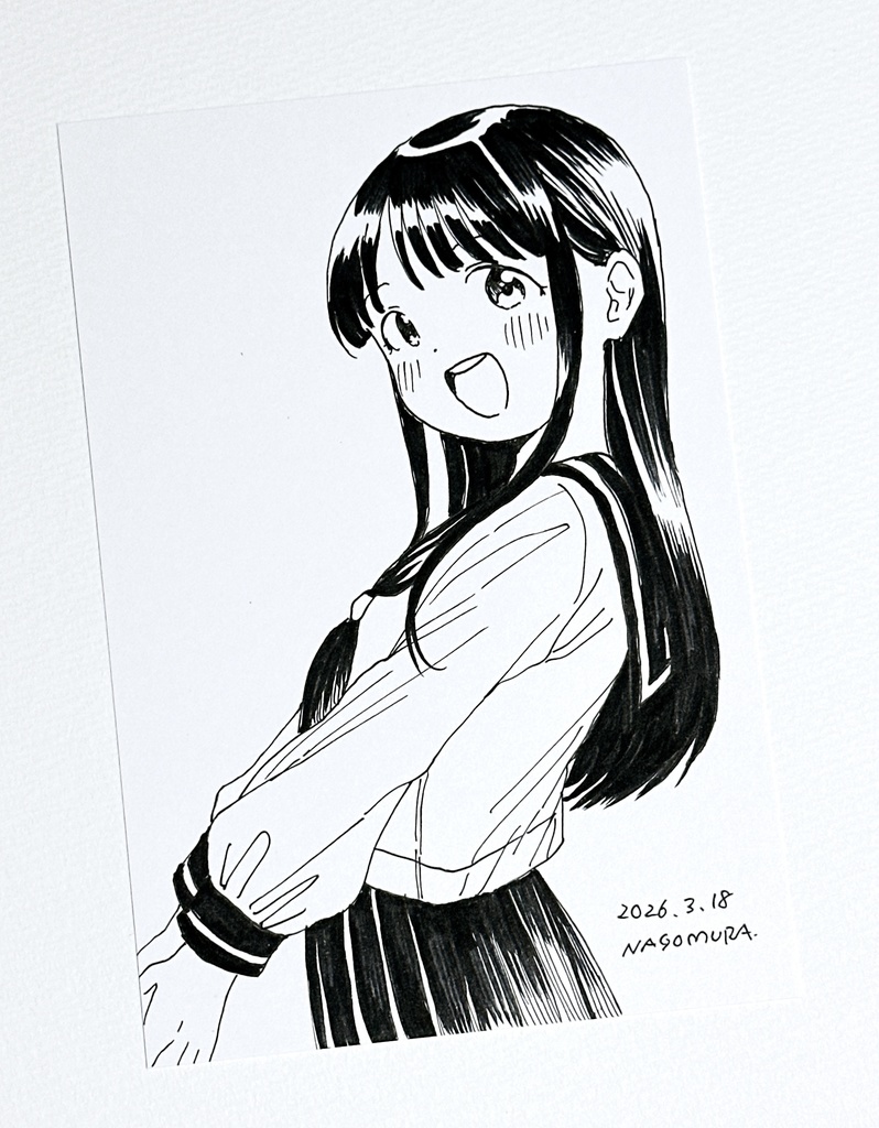 はがき原画「笑顔」