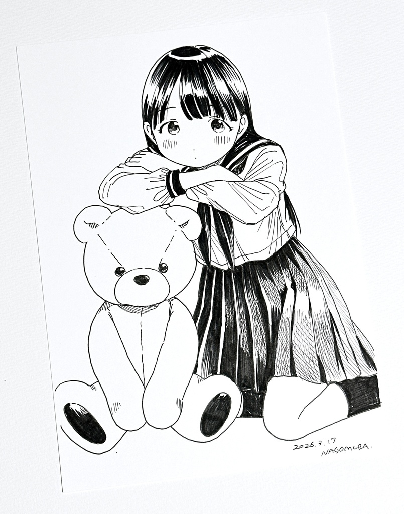 A5原画「テディベア」