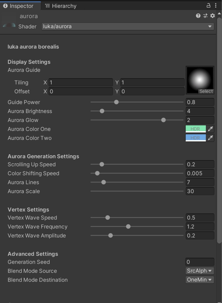 Aurora Borealis Shader (VRChat/オーロラシェーダー)