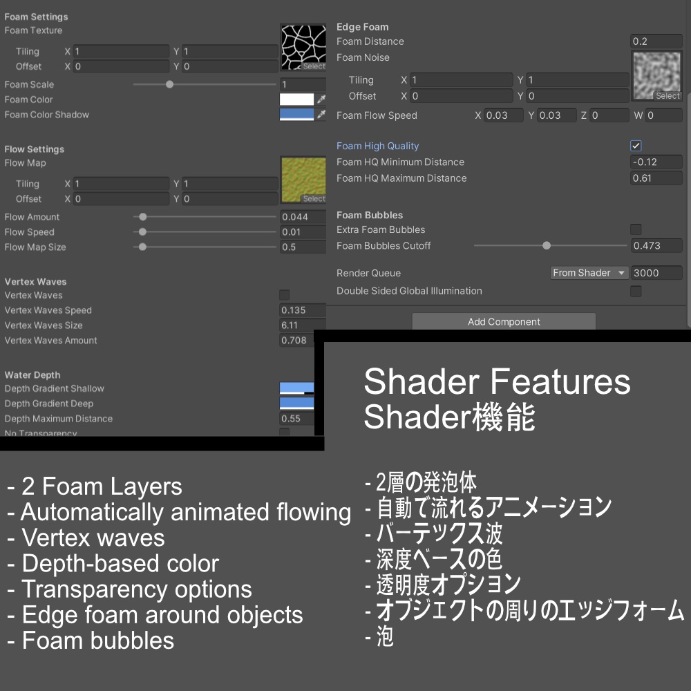 Retro Toon Water (VRChat Shader/レトロ風トゥーン水面シェーダー)
