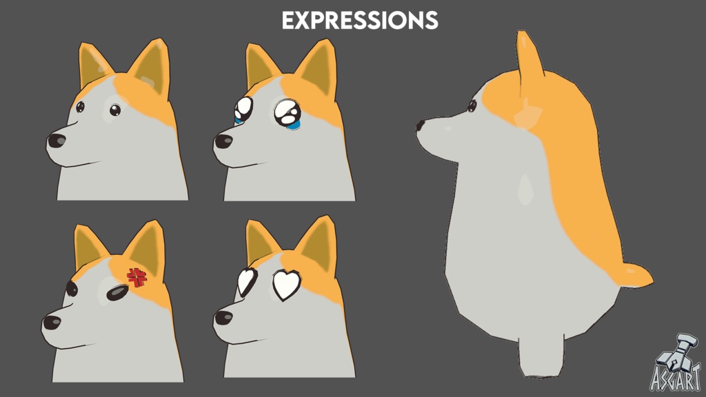 コーギー - PocketPal S1 - 3Dキャラクター - VRChatアバター