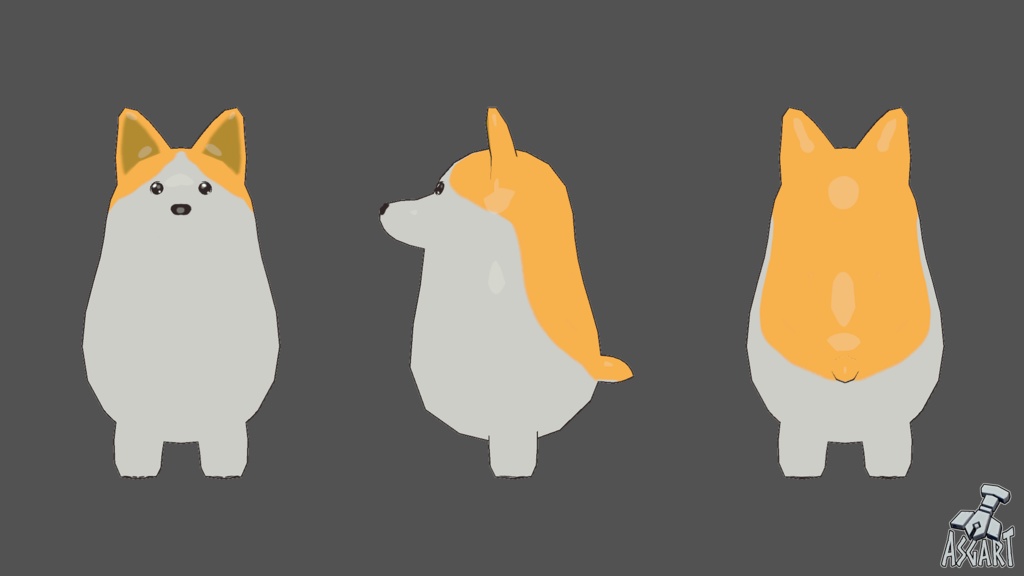 コーギー - PocketPal S1 - 3Dキャラクター - VRChatアバター