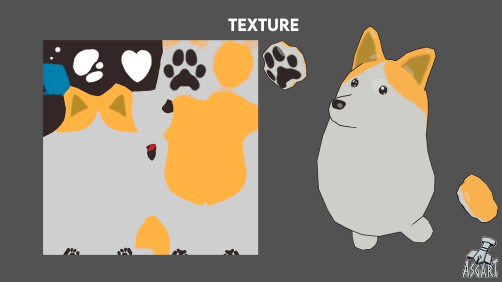 コーギー - PocketPal S1 - 3Dキャラクター - VRChatアバター