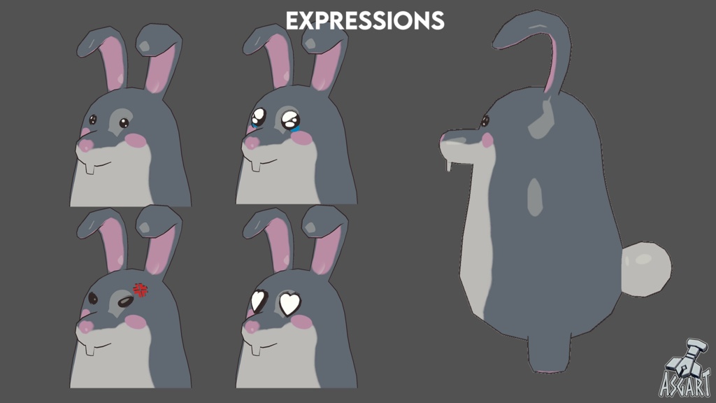 バニー - PocketPal S1 - 3Dキャラクター - VRChatアバター