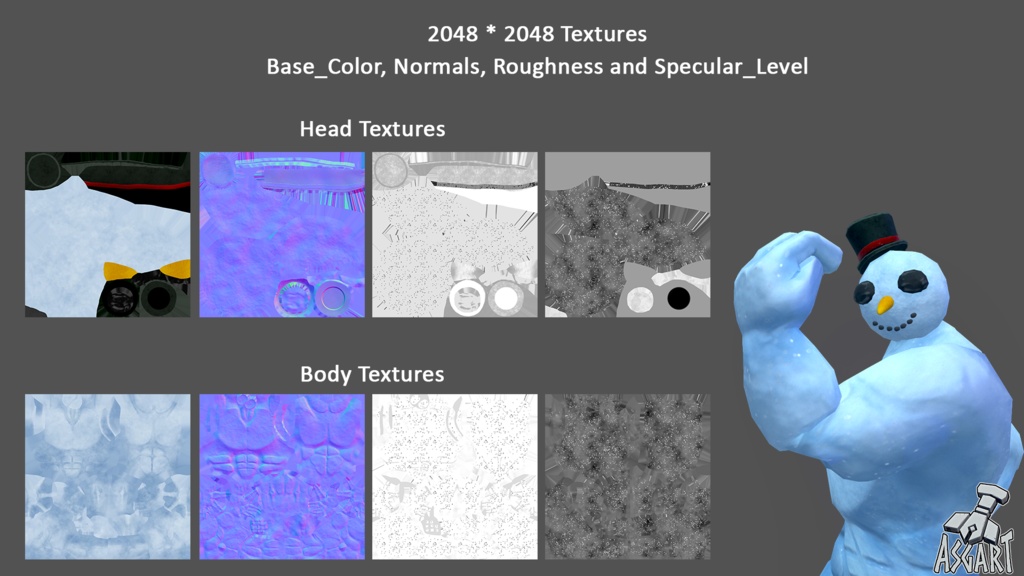 スノーマッチョ | 3Dキャラクター | VRChat対応
