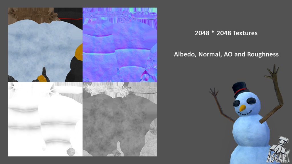 🎄☃️ 無料・最適化済み!VRChat対応 かわいい雪だるま3Dモデル ❄️✨