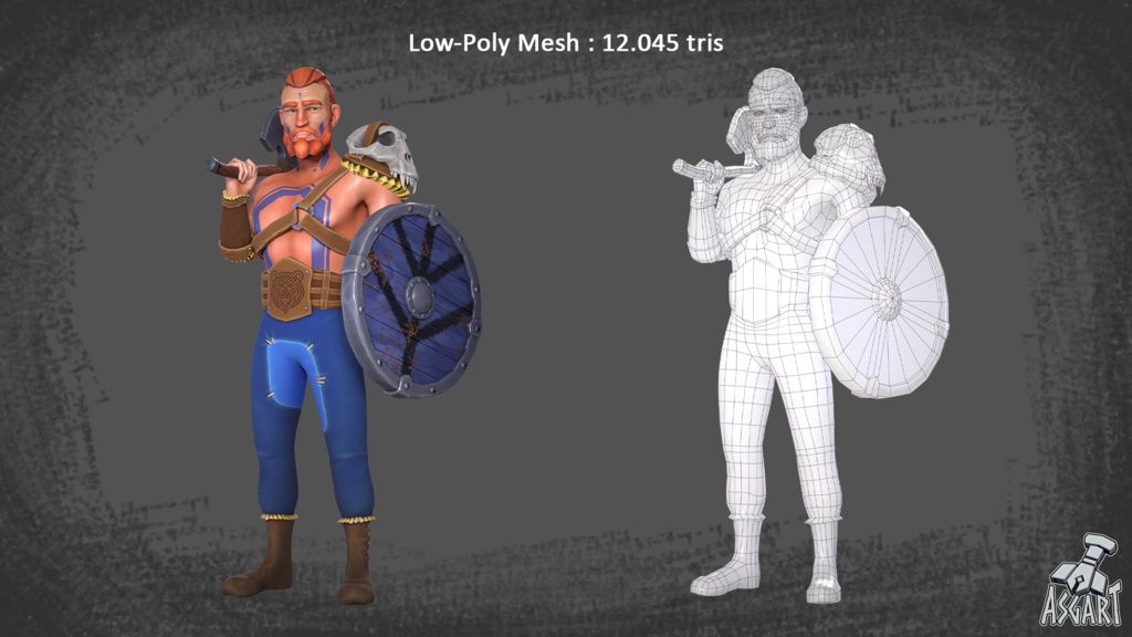 スタイライズド・ヴァイキング戦士