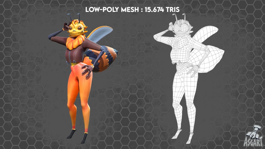 🐝 ミツバチ Belle | 3Dキャラクター | VRChat対応