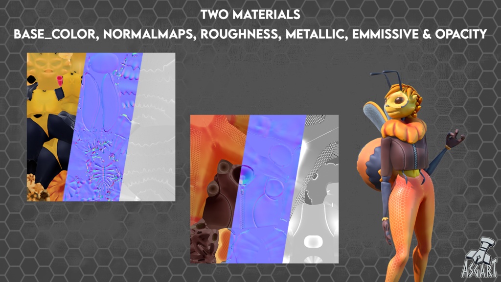 🐝 ミツバチ Belle | 3Dキャラクター | VRChat対応