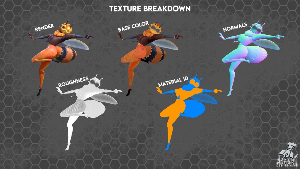 🐝 ミツバチ Belle | 3Dキャラクター | VRChat対応