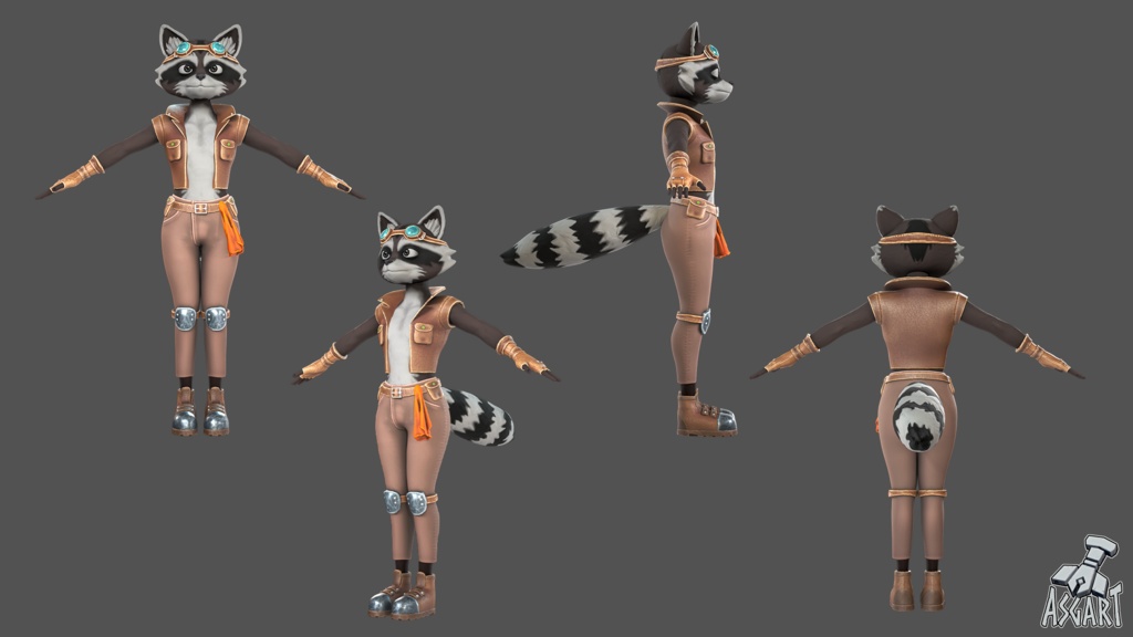 🦝 RUCK RACCOON|3Dキャラクター|VRChat対応