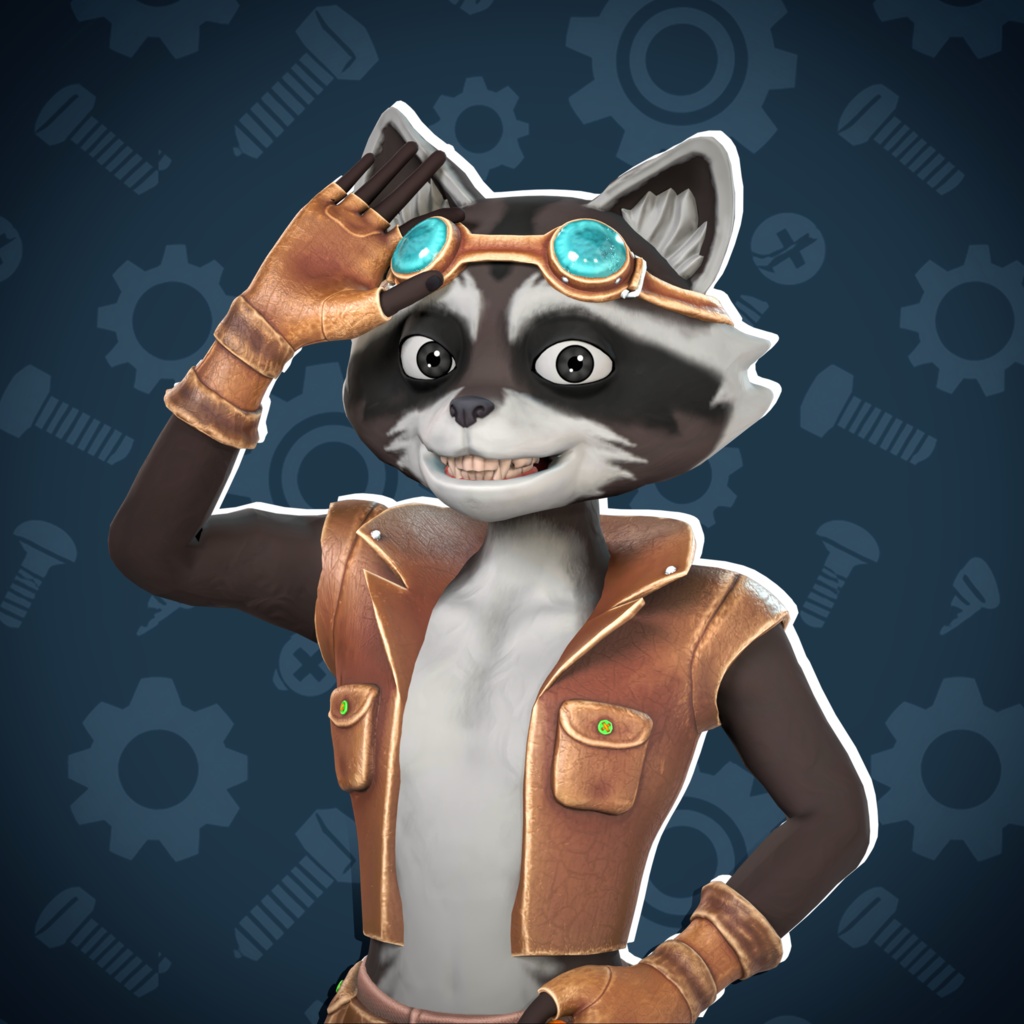 🦝 RUCK RACCOON｜3Dキャラクター｜VRChat対応