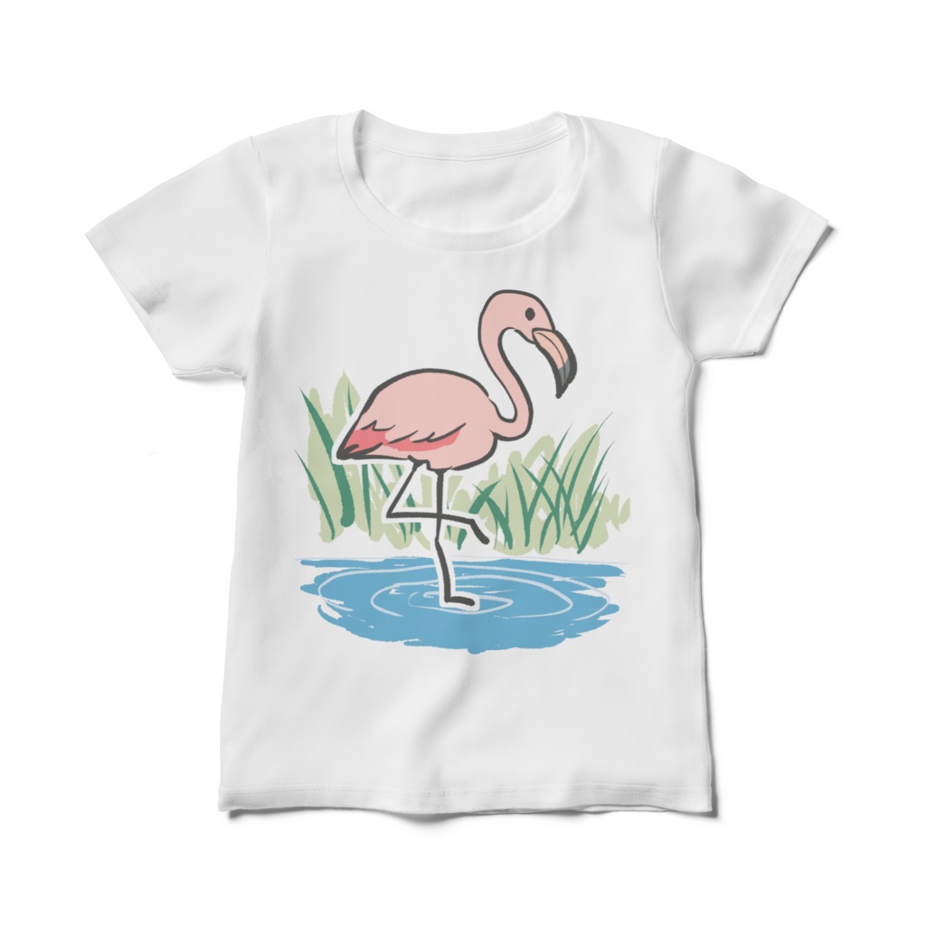 【レディースTシャツ】フラミンゴ