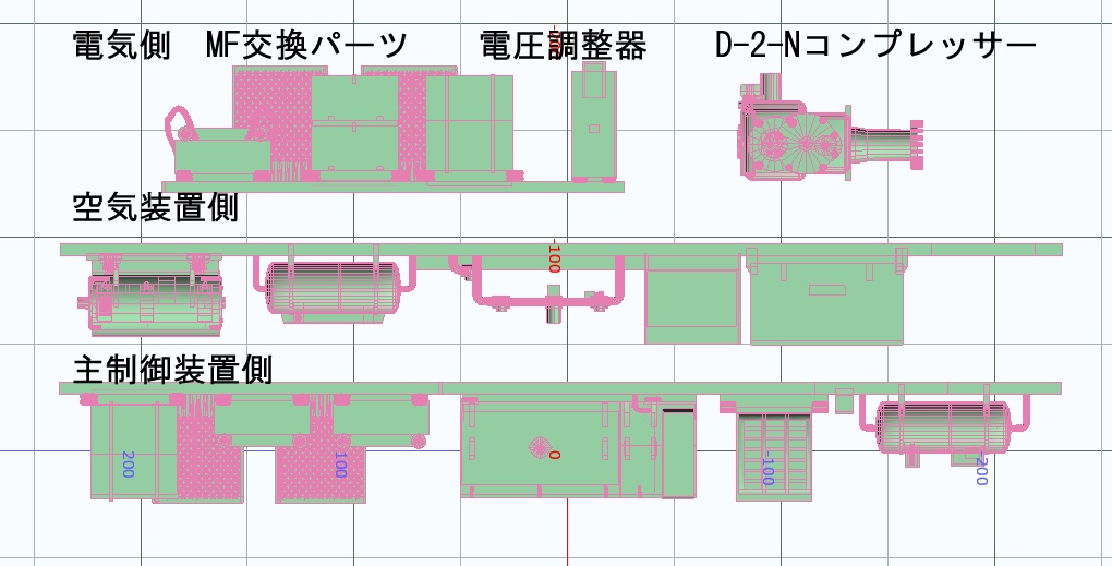 3D-07　TKK3450形　片運転台用床下機器