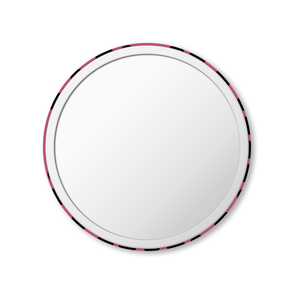 『BBiコレ』丸型ミラー_ドットピンク