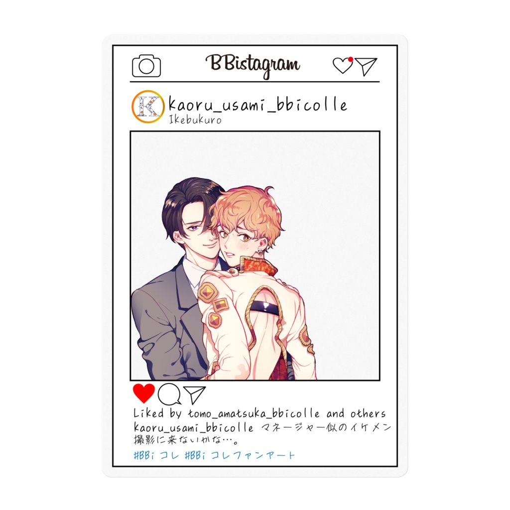 『カオルくん』SNS風クリアステッカー