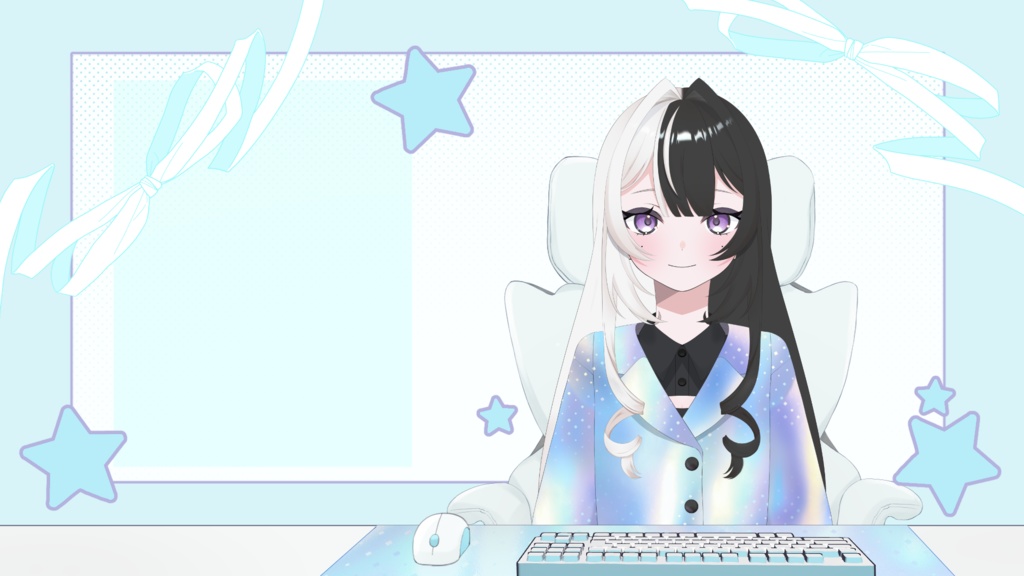 汎用モデル オーロラ 制服 女の子 VTuber