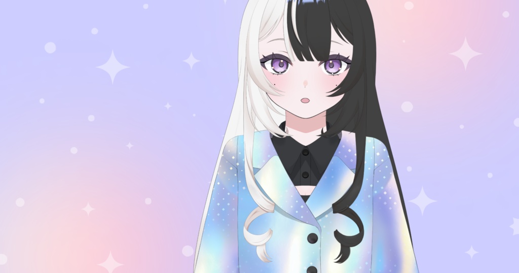 汎用モデル　オーロラ　制服　女の子　VTuber