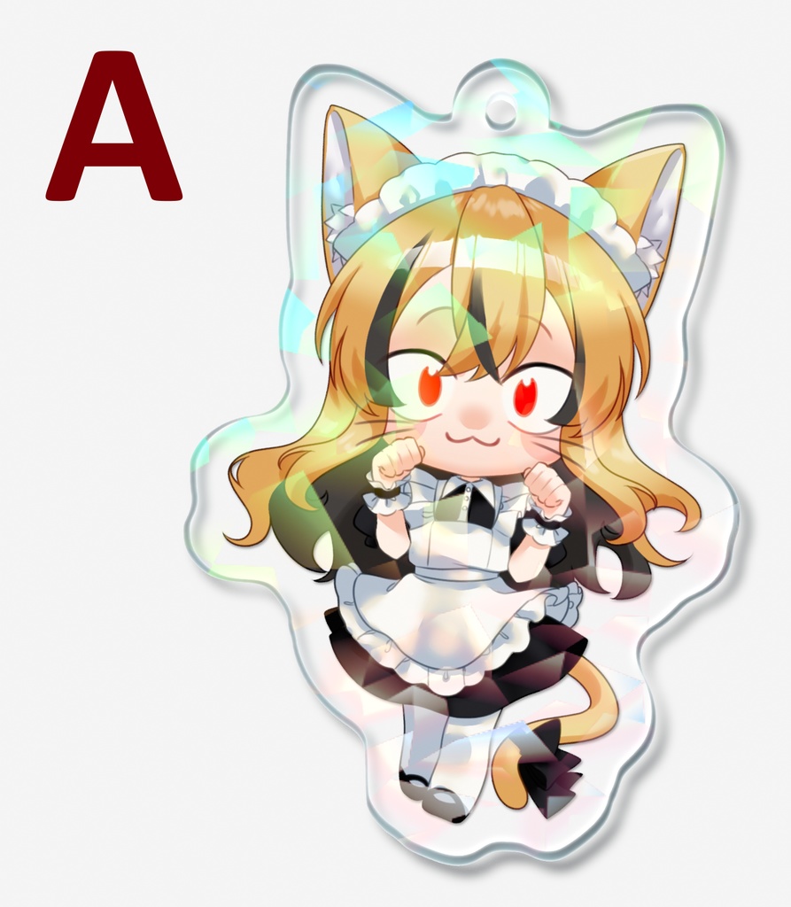 【否ヶ崎とん】けもメイド ホロアクリルキーホルダー 3種類