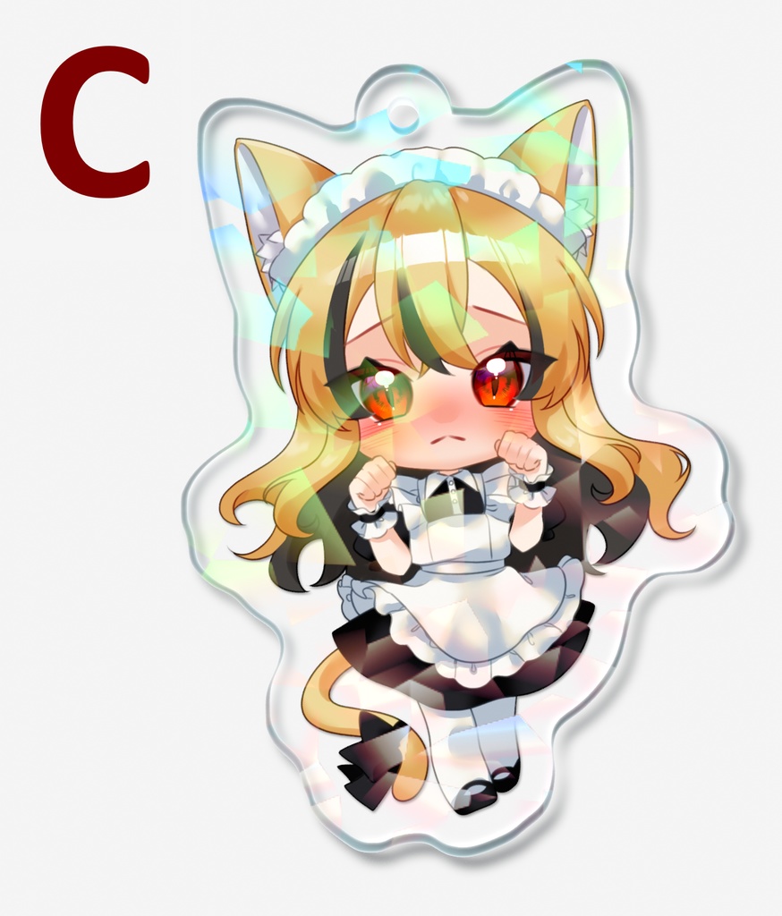 【否ヶ崎とん】けもメイド ホロアクリルキーホルダー 3種類