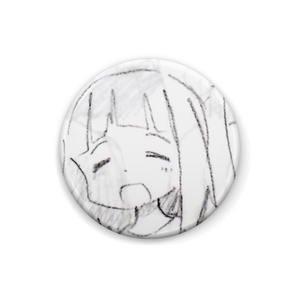 笑ってる女の子の缶バッジ
