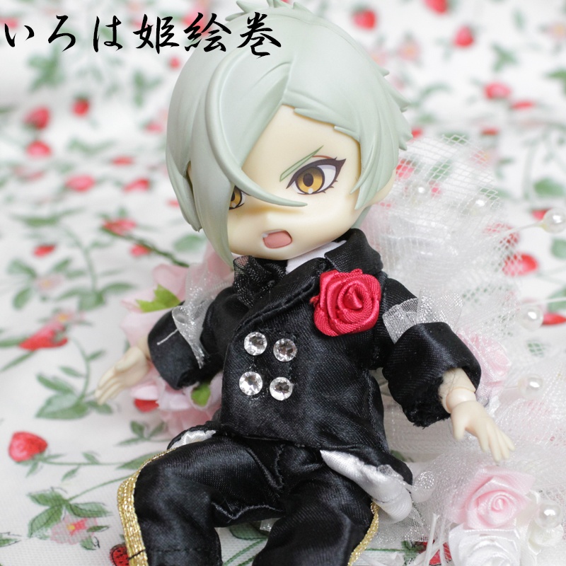 オビツ11♥ピコドー♥PICCODO♥服♥コスチューム♥黒王子♥ラインテープ♥ショートリボン