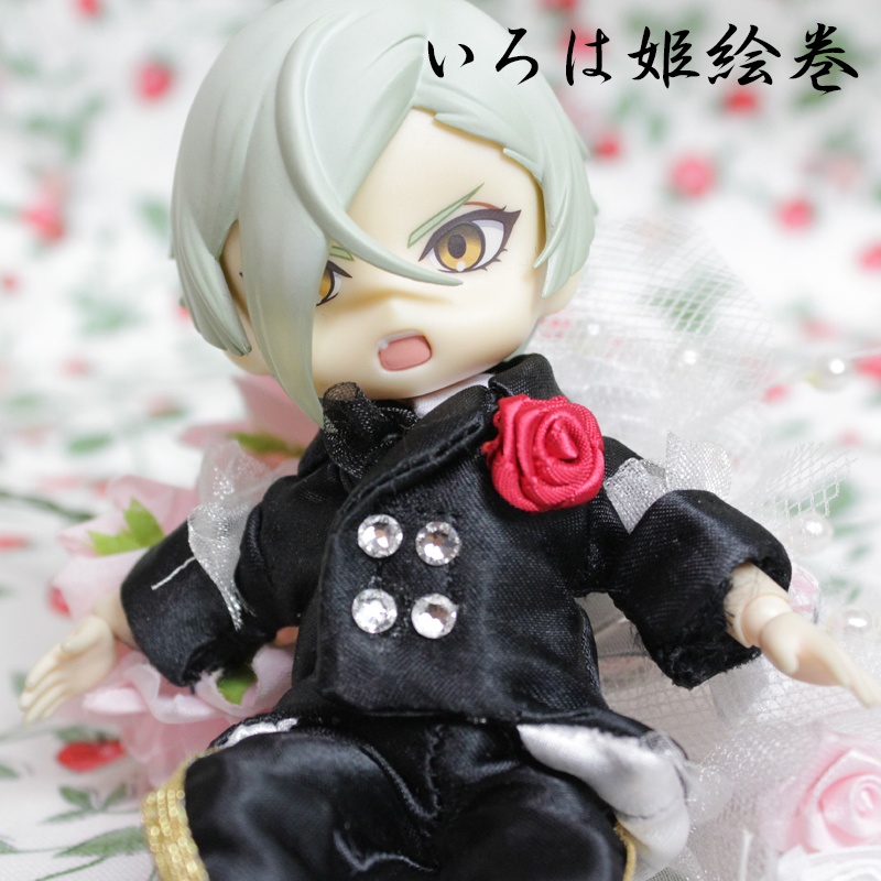 オビツ11♥ピコドー♥PICCODO♥服♥コスチューム♥黒王子♥ラインテープ♥ショートリボン