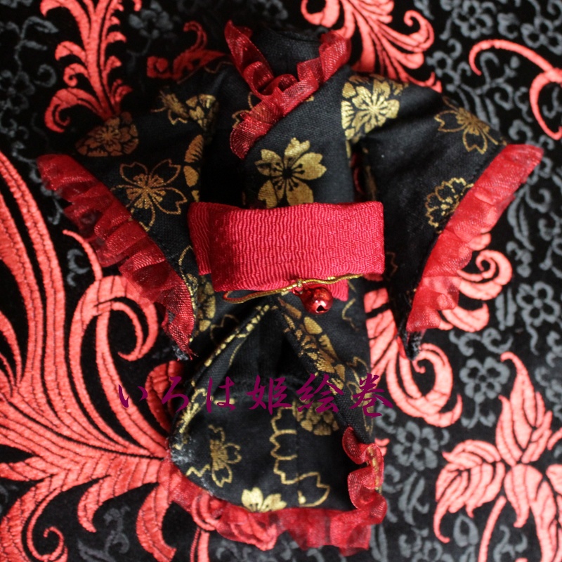 ねんどーる♥オビツ11♥ピコドー♥PICCODO♥服♥コスチューム♥フリル着物♥紅鈴