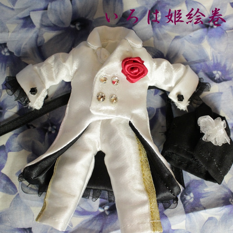 オビツ11♥ピコドー♥PICCODO♥服♥コスチューム♥白王子♥サイドリボン♥ロングリボン