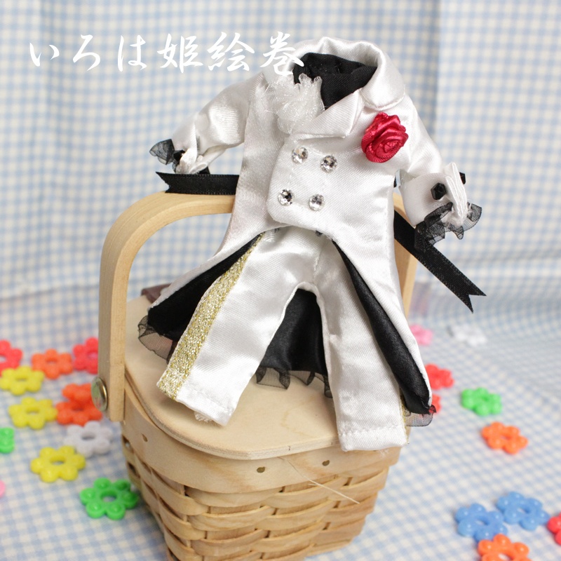 ピコドー♥PICCODO♥オビツ11♥服♥コスチューム♥白王子♥サイドリボン