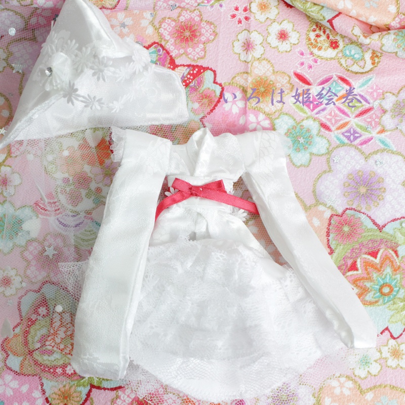 オビツ11♥ピコドー♥PICCODO♥お洋服♥コスチューム♥白無垢ウエディングドレス♥紅リボン