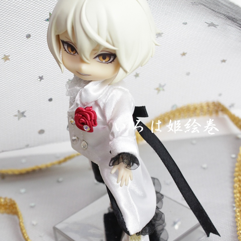 オビツ11♥ピコドー♥PICCODO♥服♥白王子♥ラインテープ♥ロングリボン♥ストーン付