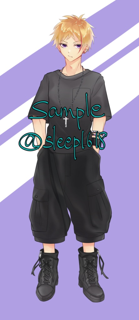 【立ち絵素材】ヤンキーっぽい少年