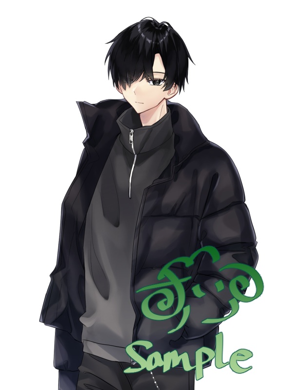 【立ち絵素材】黒っぽい青年