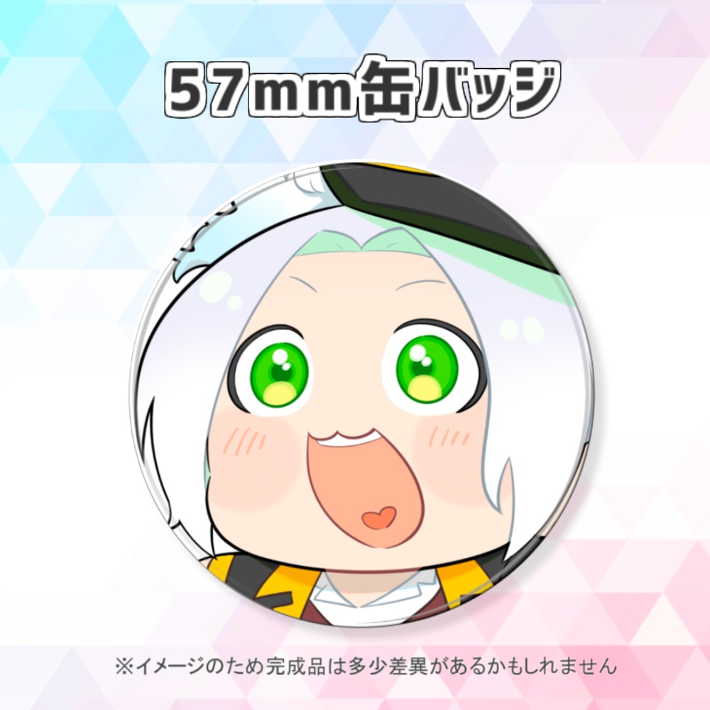 ゆる顔 57mm缶バッジ 