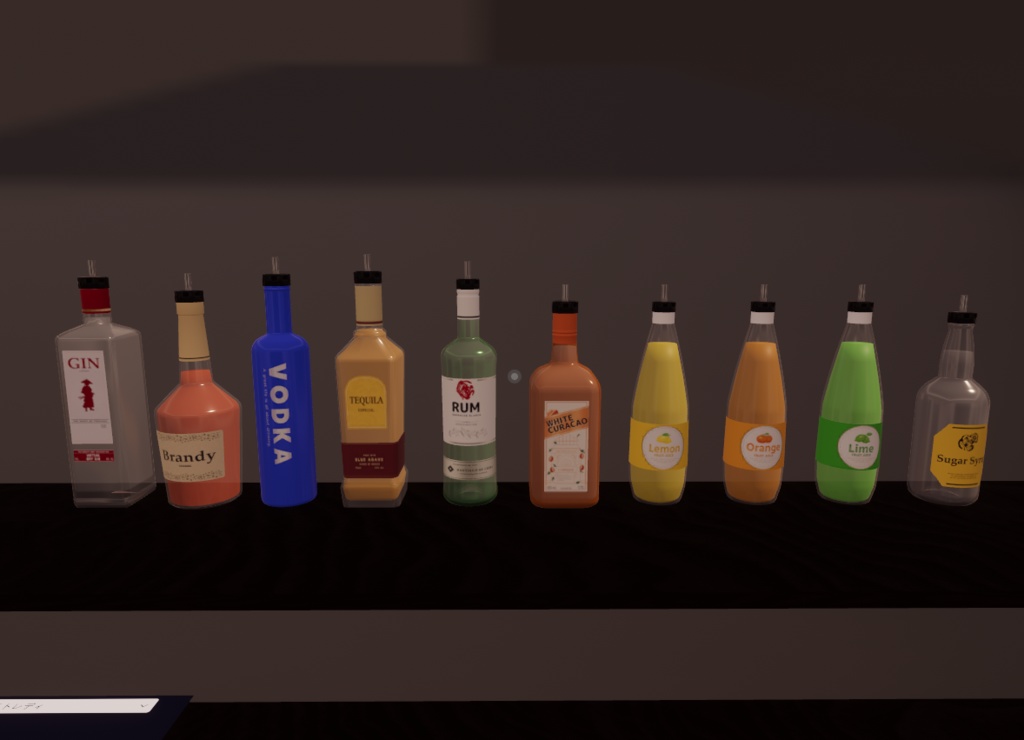 カクテル用ボトル3Dモデル