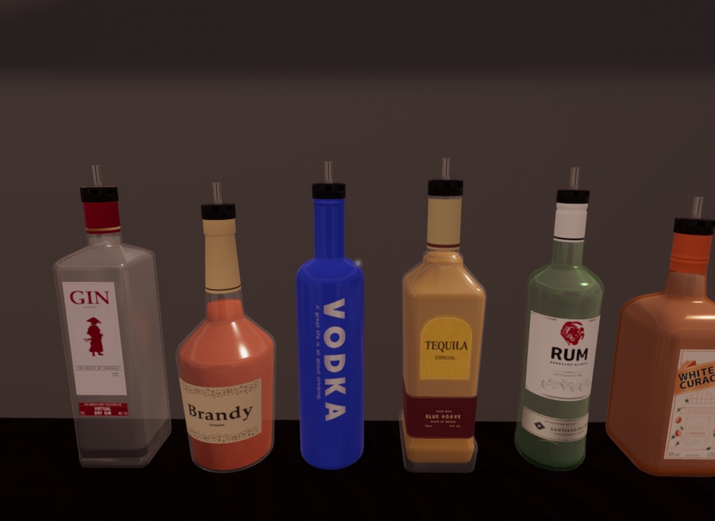 カクテル用ボトル3Dモデル