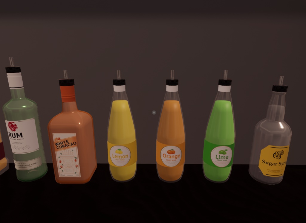 カクテル用ボトル3Dモデル