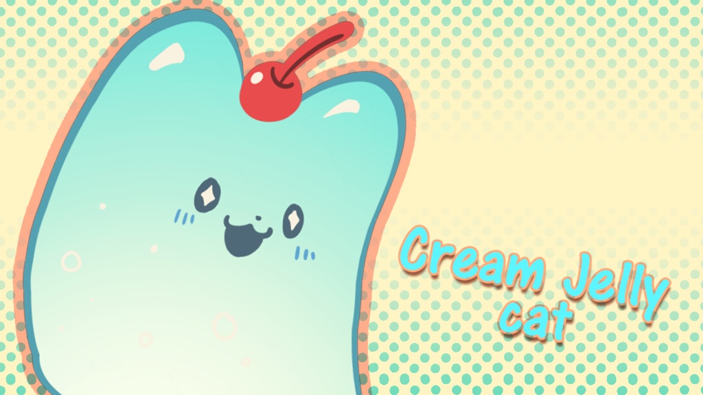 [ Live2d Model / Live2d モデル ] Cream Jelly CAT / クリームゼリーにゃんこ