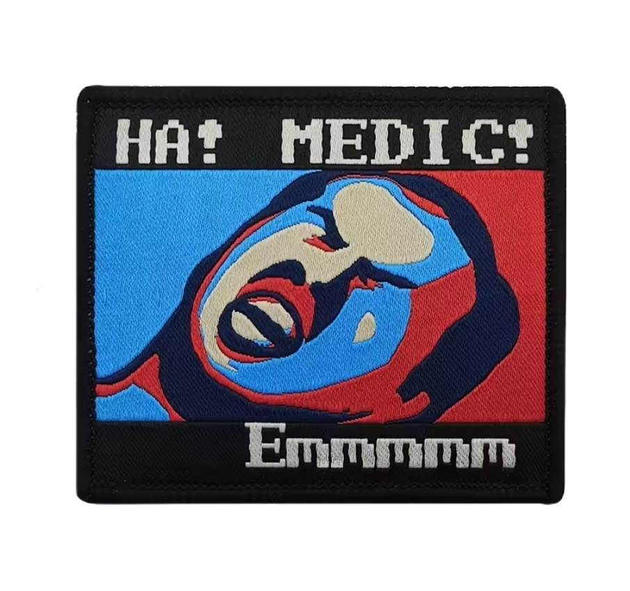 ミリタリーベルクロワッペン HA!MEDIC!  No.YJU-114514