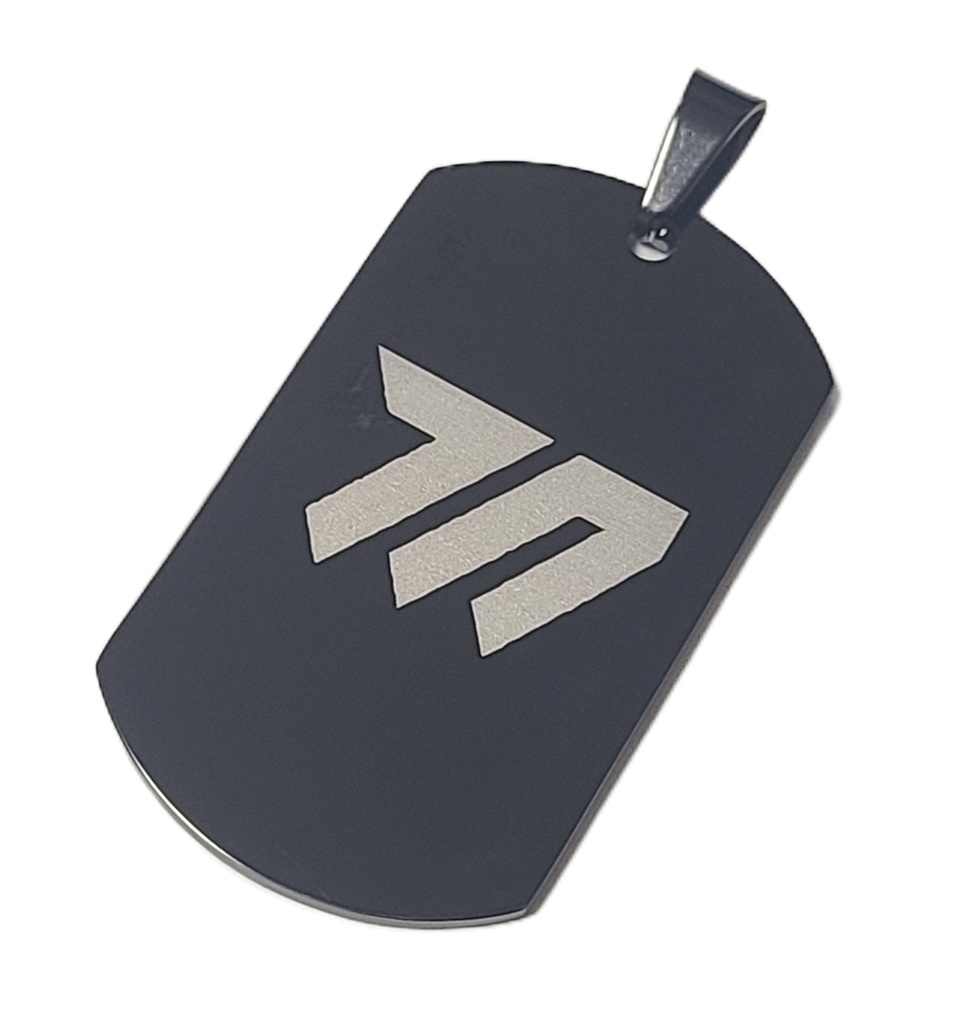 ブルーアーカイブ 校章モチーフ ステンレスドッグタグ ブラック