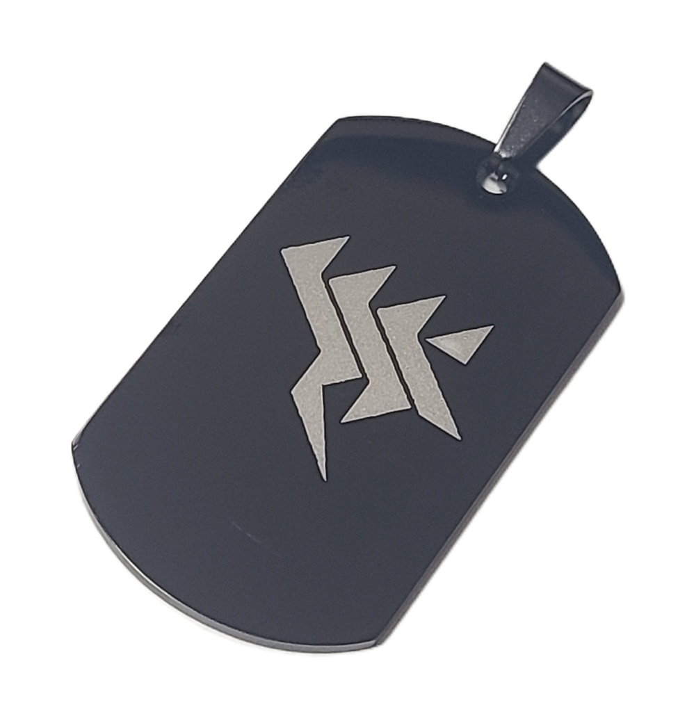 ブルーアーカイブ 校章モチーフ ステンレスドッグタグ ブラック