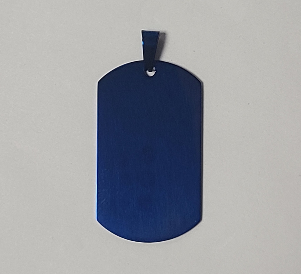 ブルーアーカイブ 校章モチーフ ステンレスドッグタグ ダークブルー