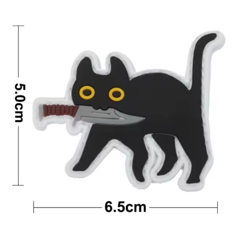 Tactical Cats PVC ミリタリーパッチ ベルクロ Aタイプ