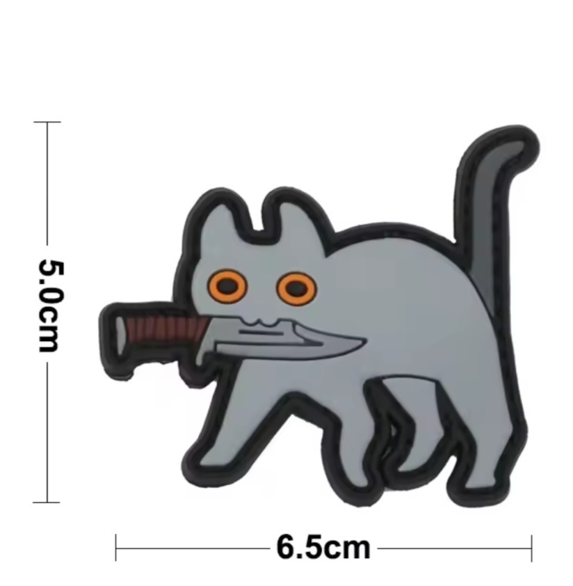 Tactical Cats PVC ミリタリーパッチ ベルクロ Aタイプ