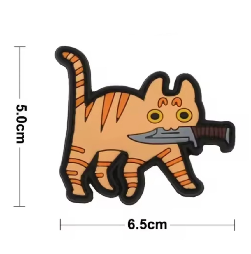 Tactical Cats PVC ミリタリーパッチ ベルクロ Bタイプ
